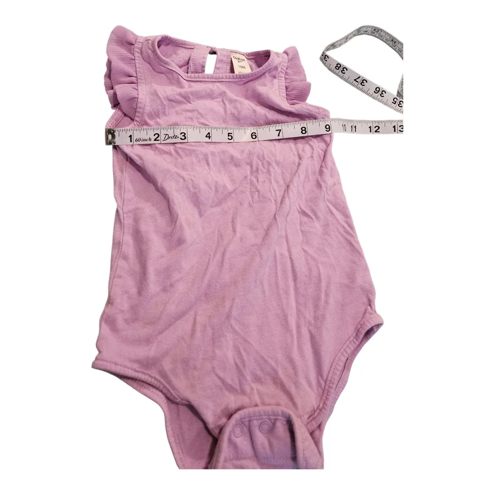 OshKosh Child Size 18M Light Purple Sleeveless Snap Closure Bodysuit